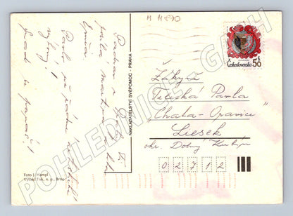 Pohlednice lidová figurka, etnografický motiv (M11870)