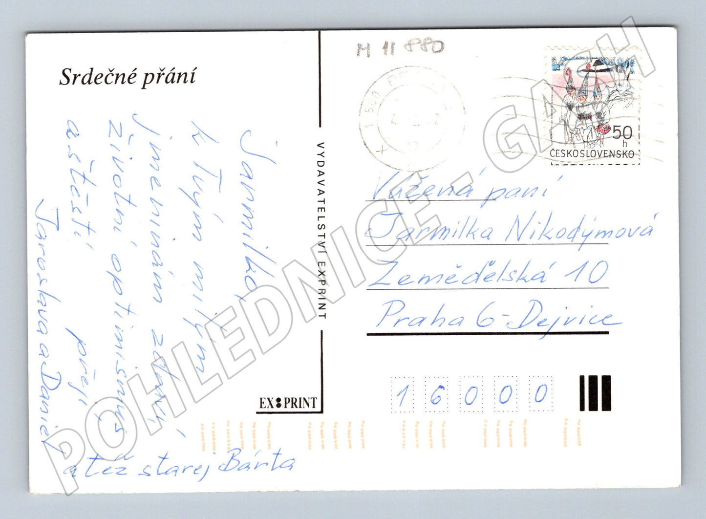 Pohlednice Československo Slunečnice Exprint (M11880)