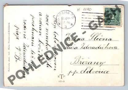 Pohlednice Máňa Fischerová-Kvěchová – PF 1935 (M1190)