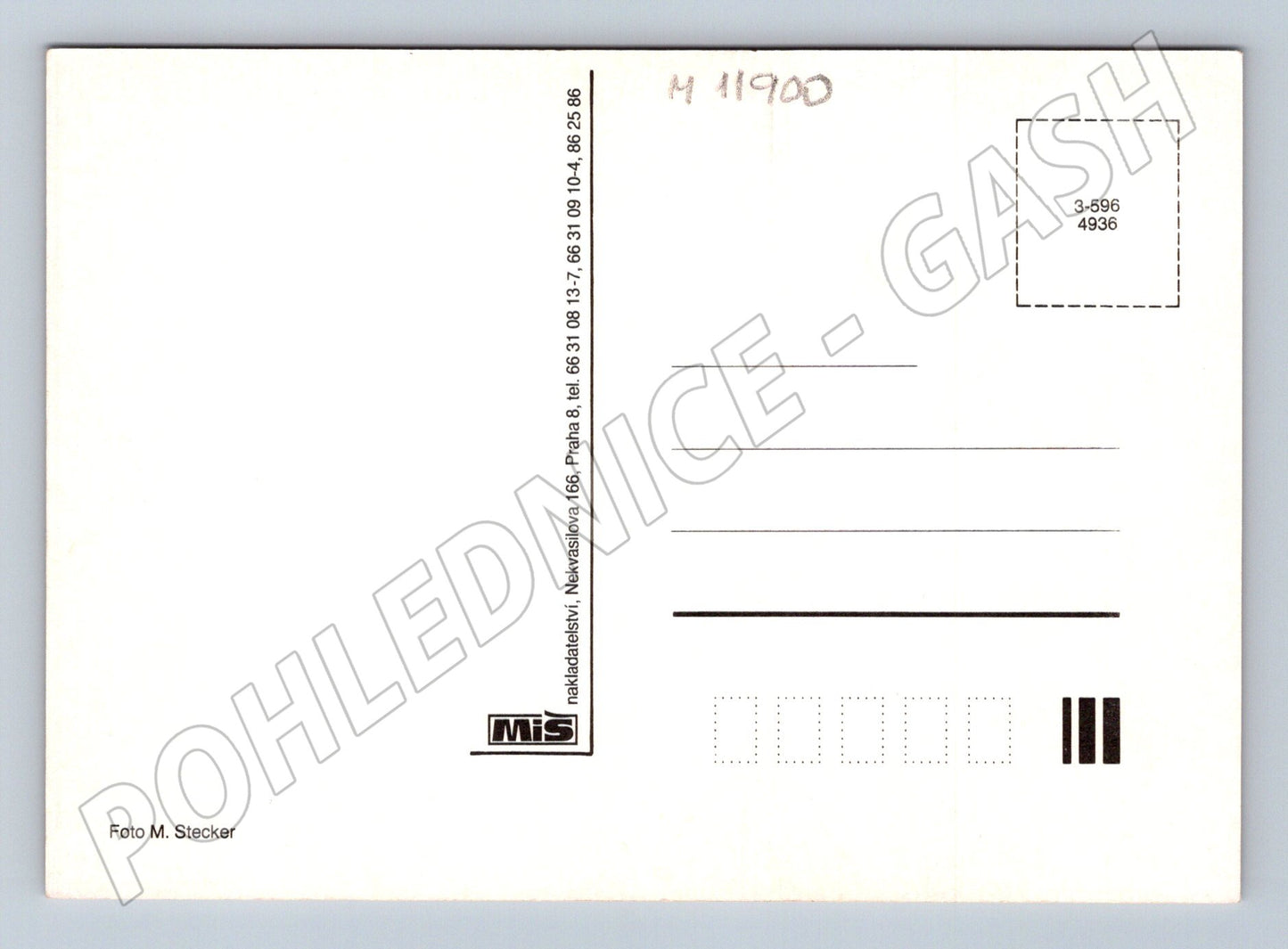 Pohlednice červené růže čistá (M11900)