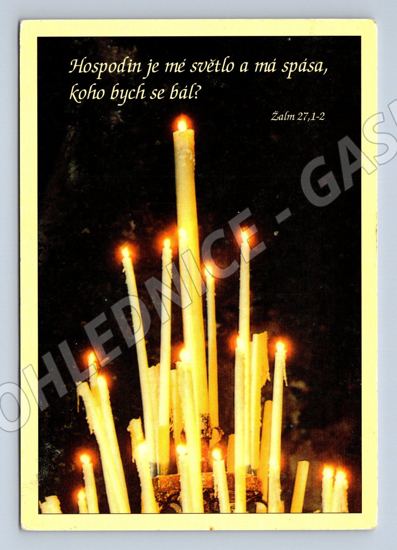 Pohlednice Svíčky a biblický verš (M11918)
