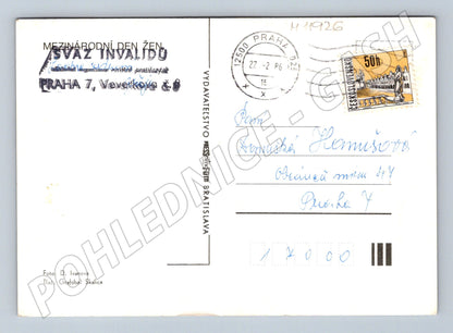 Pohlednice žluté květiny Slovensko (M11926)