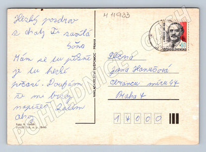Pohlednice Květiny ručně psaná (M11933)