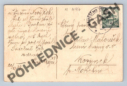 Pohlednice Srnky – zimní krajina 1939 (M1197)