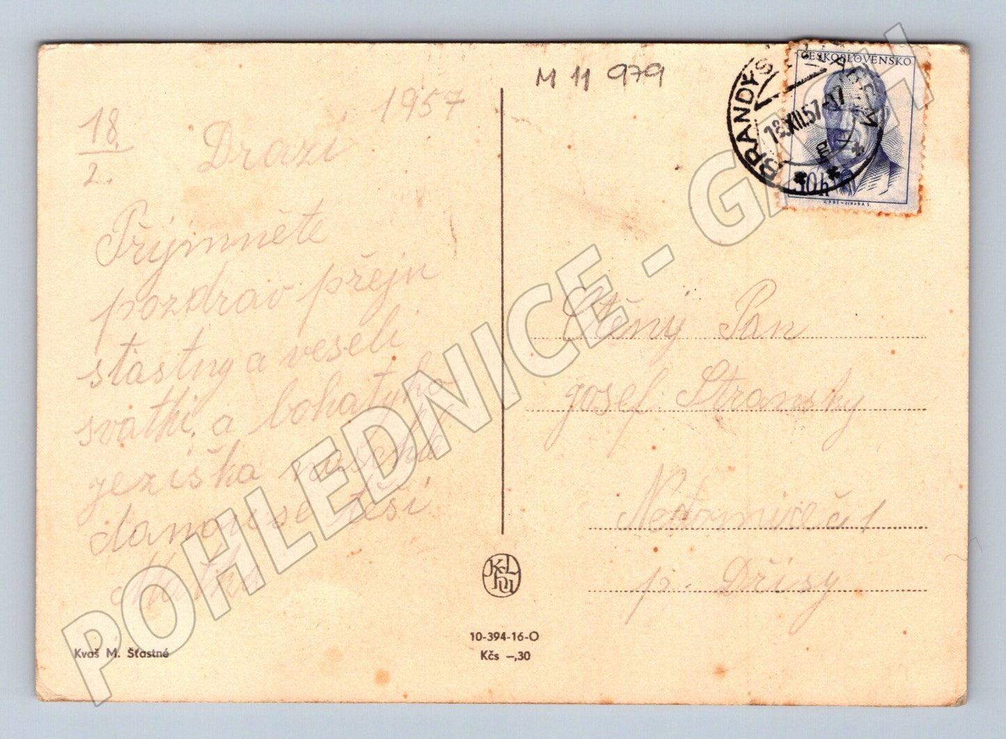Pohlednice Květinové zátiší M. Šťastná (M11979)