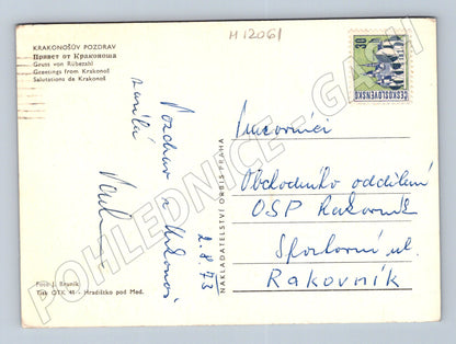 Pohlednice Krakonoš a bernardýn (M12061)