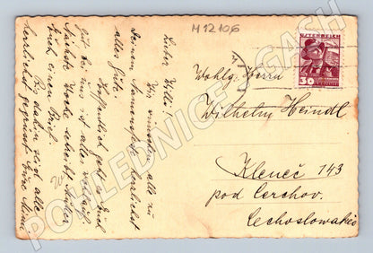 Pohlednice Rakousko - přání ke jmeninám, květiny (M12106)
