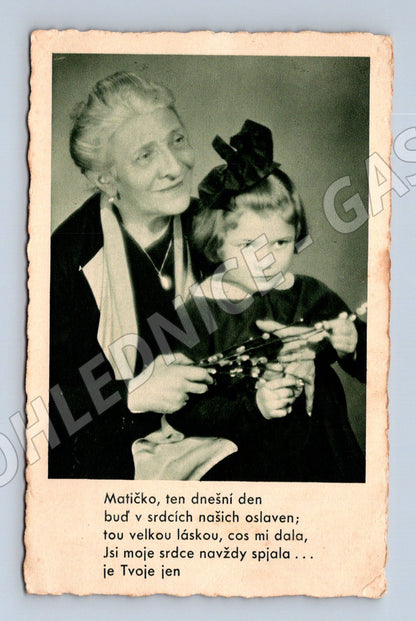 Pohlednice Matka s dítětem (M12110)