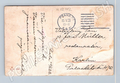 Pohlednice Praha 1923 – kominík (M12182)