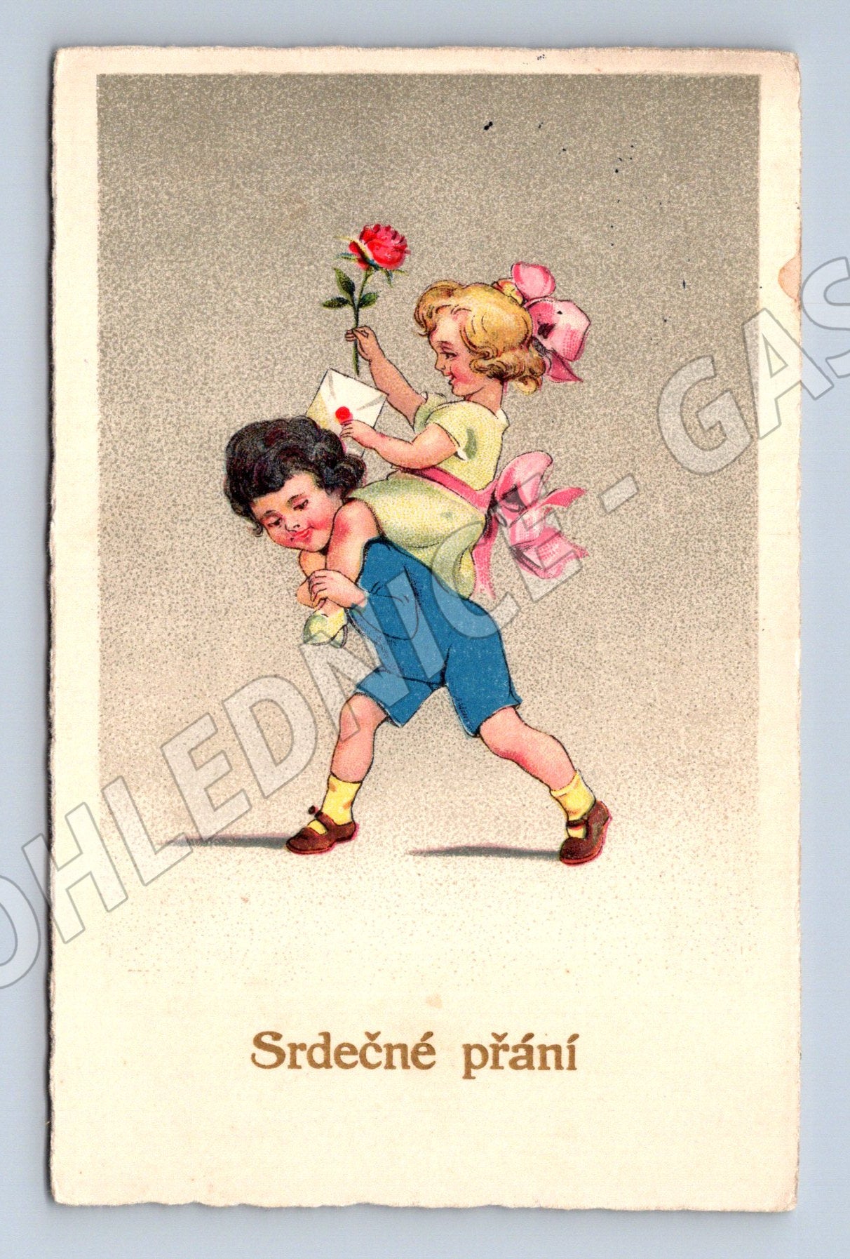 Pohlednice Srdečné přání 1914 ilustrovaná (M12184)