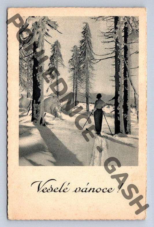 Pohlednice Lyžař – ČSR 1920 (M1224)