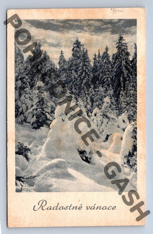 Pohlednice Československo 1947 – zimní krajina (M1225)