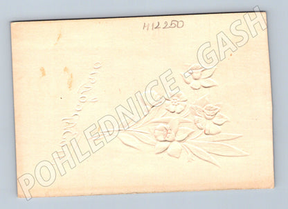 Pohlednice Starodávná reliéfní květiny (M12250)