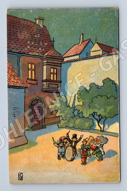 Pohlednice Děti ve slavnostním průvodu (M12261)