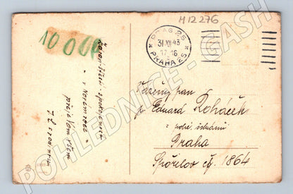 Pohlednice květiny Praha 1943 (M12276)