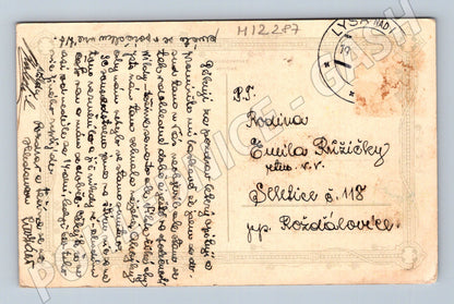 Pohlednice Starý pohled – květiny ve váze (M12287)
