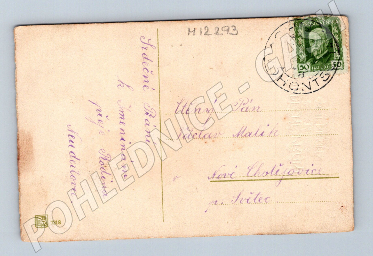 Pohlednice Historická květiny ČSR (M12293)