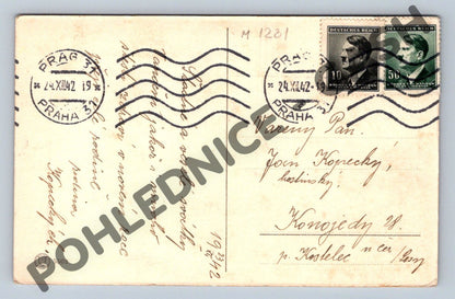 Pohlednice Praha – novoroční motiv 1942 (M1231)