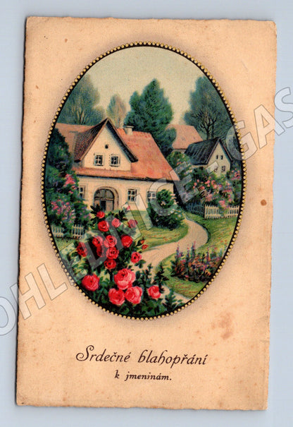 Pohlednice jmeniny Československo 1935 (M12355)