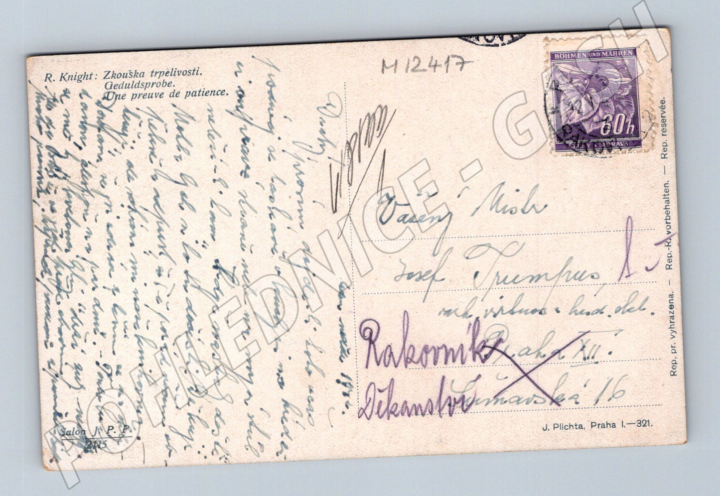 Pohlednice R. Knight – Zkouška trpělivosti (M12417)