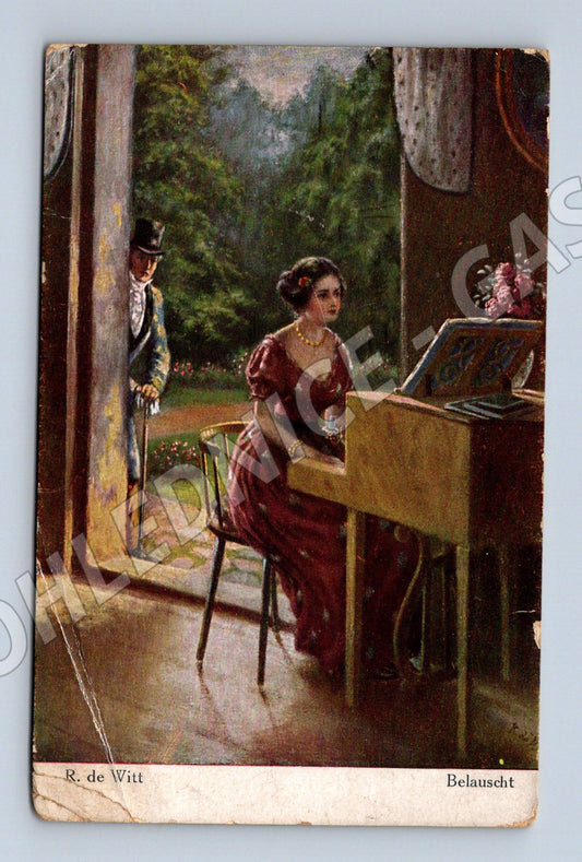 Pohlednice R. de Witt – Belauscht (M12443)