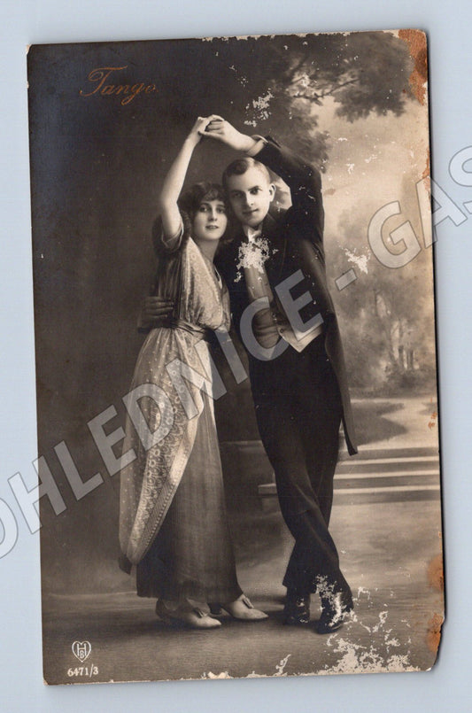 Pohlednice Tango taneční pár v kroji (M12459)