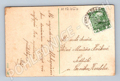 Pohlednice Dívka s květinami R-U 1903 (M12464)