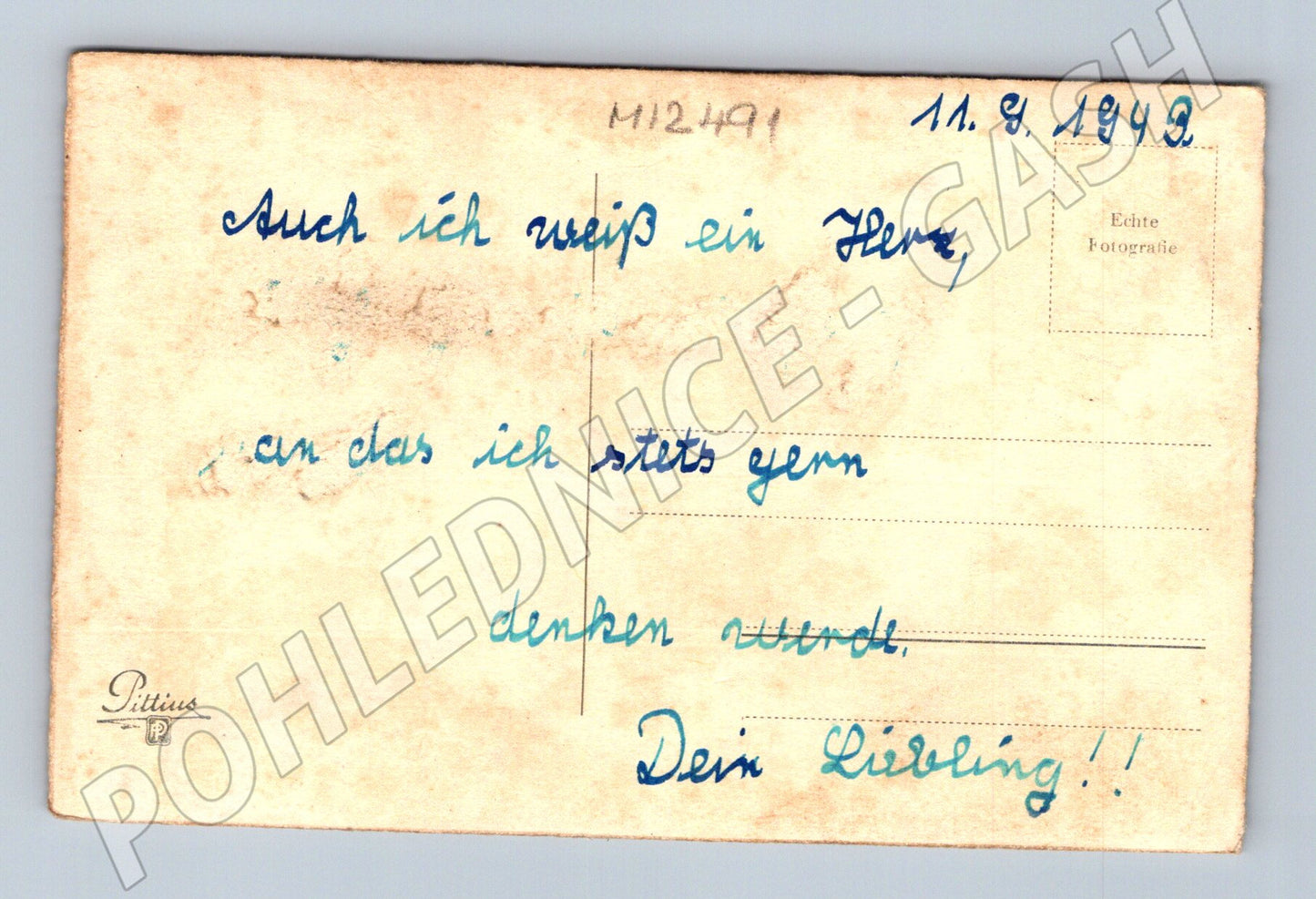 Pohlednice Starobylá pohlednice 1942 – portrét páru (M12491)