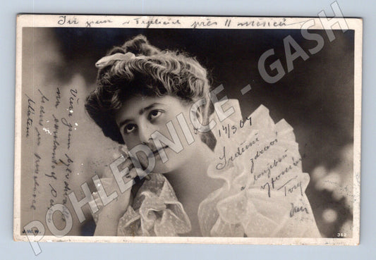 Pohlednice Portrét ženy, staré foto, poštovně prošlá (M12495)