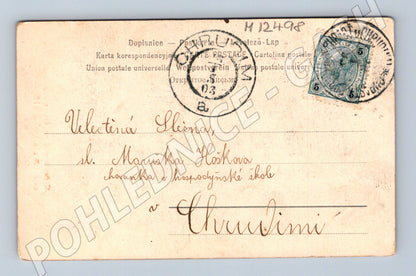 Pohlednice Rakousko-Uhersko 1903 Romantický pár (M12498)