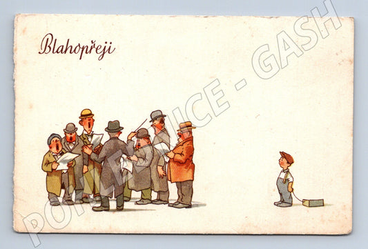 Pohlednice Blahopřeji Starý český motiv (M12519)