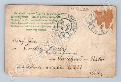 Pohlednice Čechy 1912 – květiny (M12524)