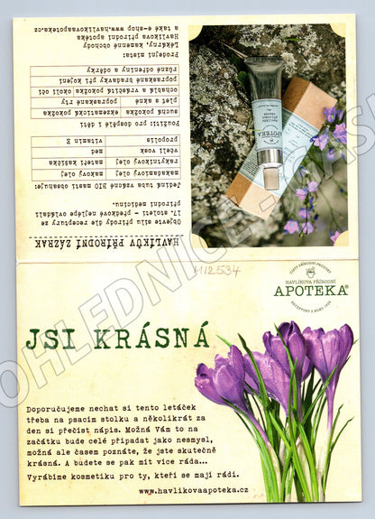 Pohlednice Havlíkova apotéka kosmetika a květiny (M12534)