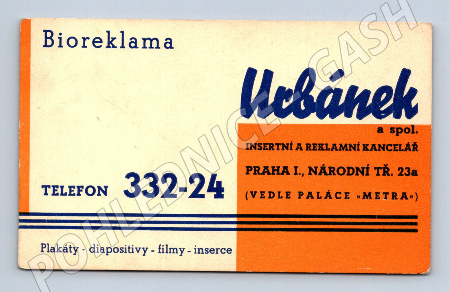Pohlednice Reklamní pohlednice Urbánek Praha (M12540)