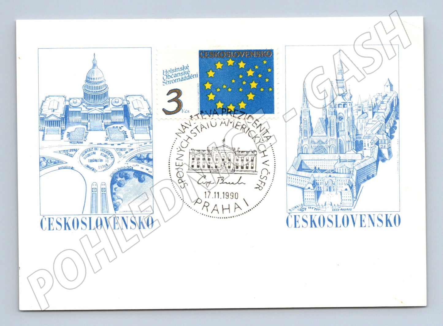 Pohlednice Pražský hrad Prezidentská návštěva (M12550)