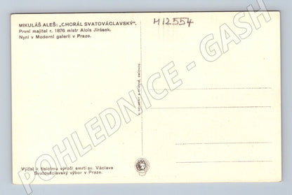 Pohlednice Mikoláš Aleš Chorál svatováclavský (M12554)