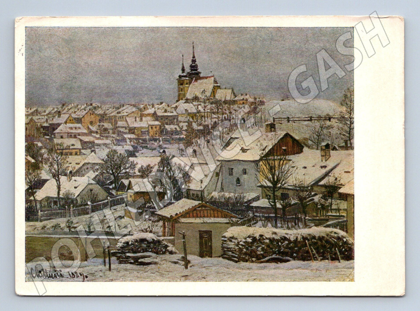 Pohlednice Jihlava v zimě dle Chittussiho (M12592)