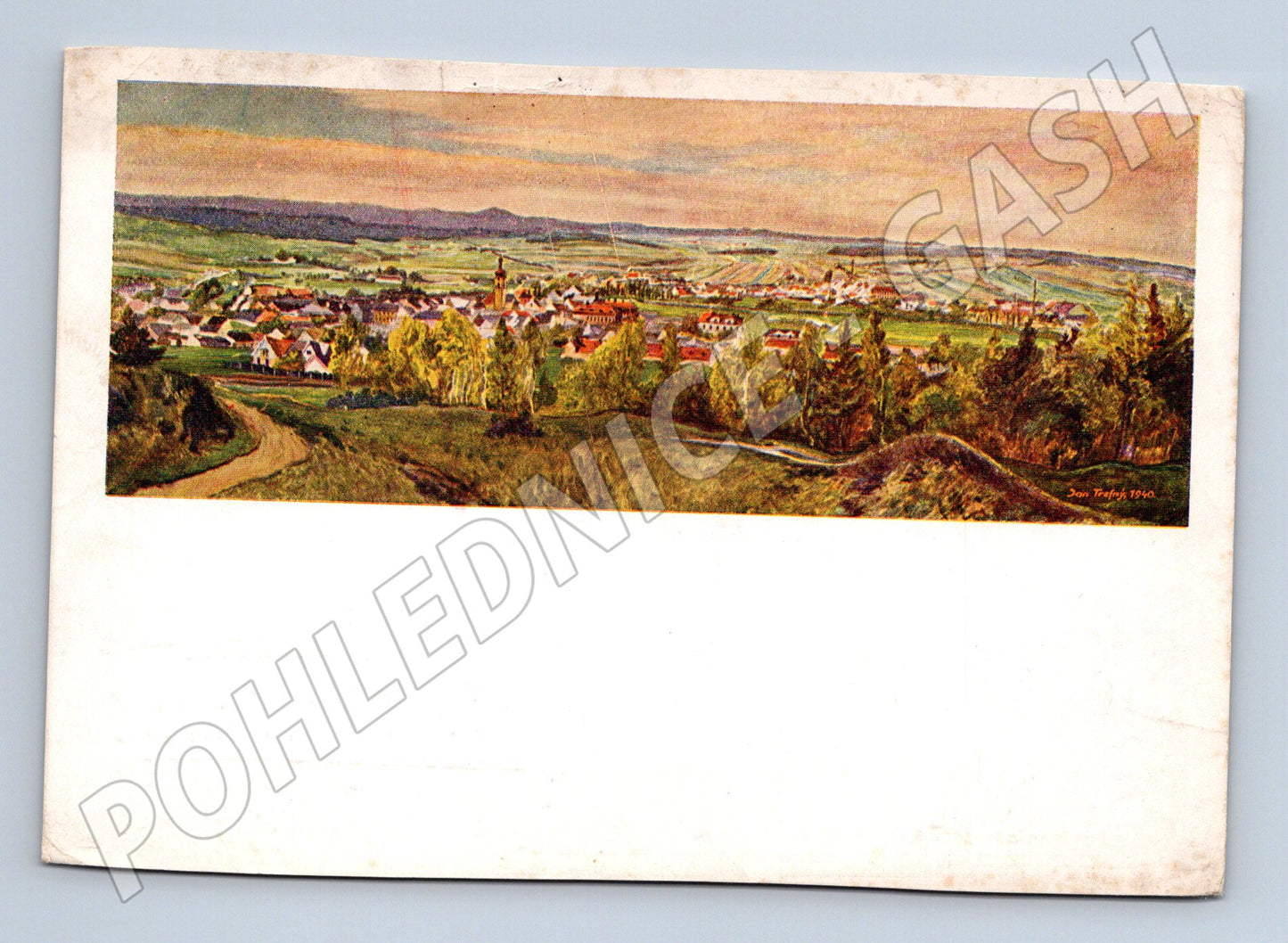 Pohlednice Staňkov panorama dle Trnky (M12593)