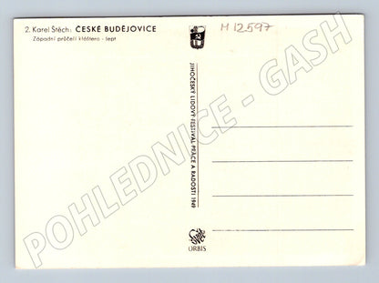Pohlednice České Budějovice klášter průčelí (M12597)