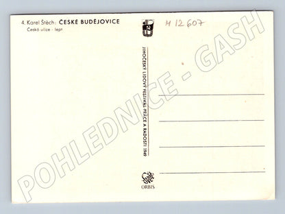 Pohlednice České Budějovice Česká ulice (M12607)