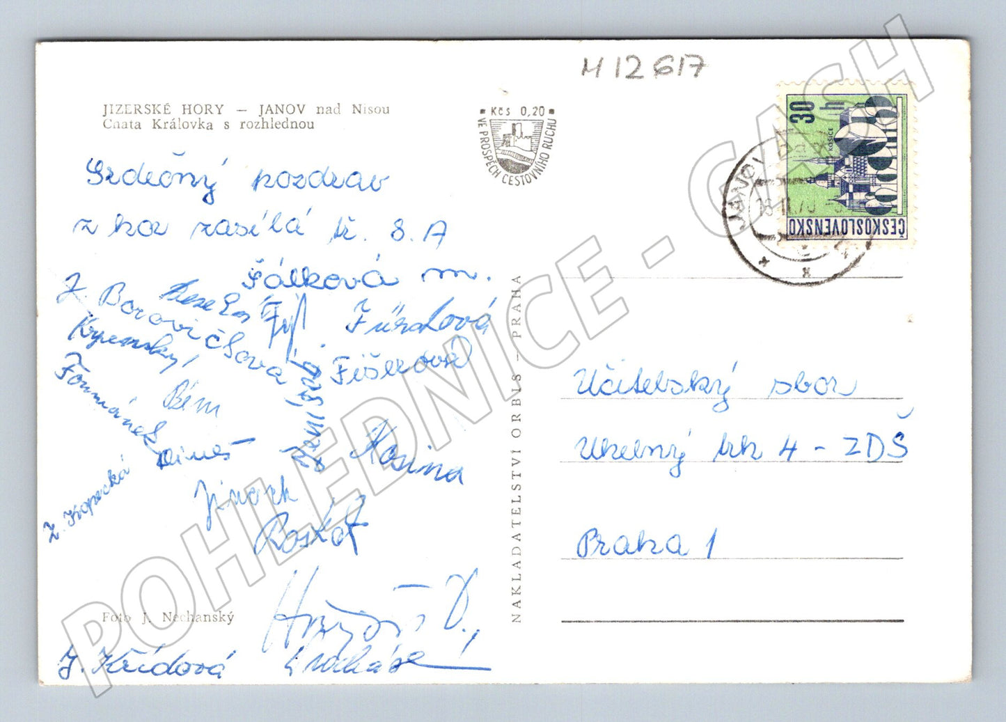 Pohlednice rozhledna Královka Jizerské hory (M12617)