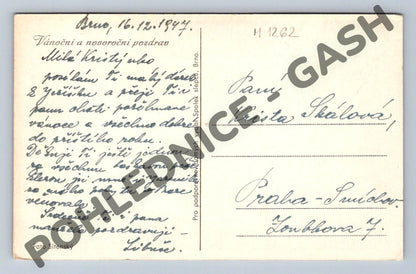 Pohlednice zimní krajina ČR 1947 (M1262)
