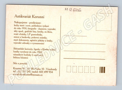 Pohlednice Antikvariát Korunní Praha (M12626)