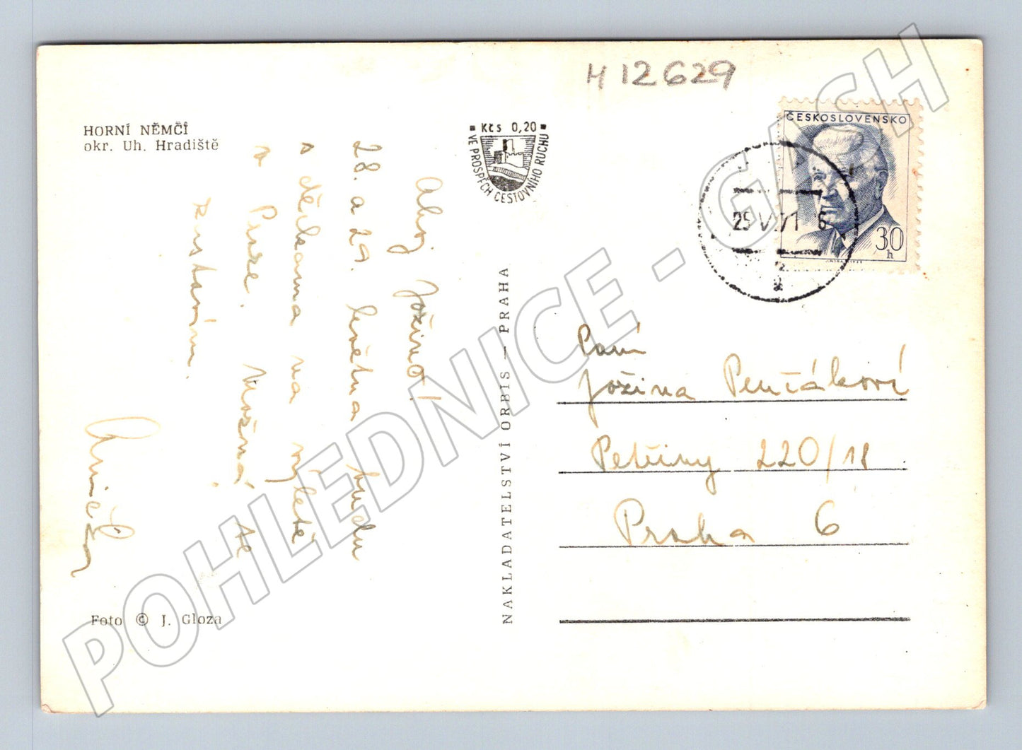 Pohlednice Horní Němčí Orbis 1951 (M12629)