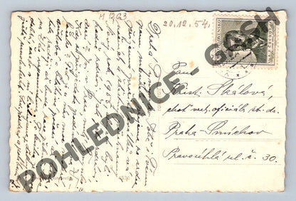 Pohlednice Novoroční přání Československo 1954 (M1263)