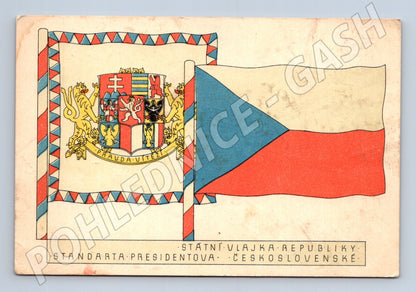Pohlednice vlajka a standarta ČSR (M12635)