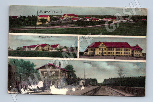 Pohlednice Šumvald vila čtvrť (M12646)
