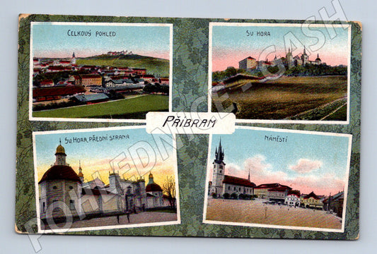 Pohlednice Příbram koláž malý formát (M12648)