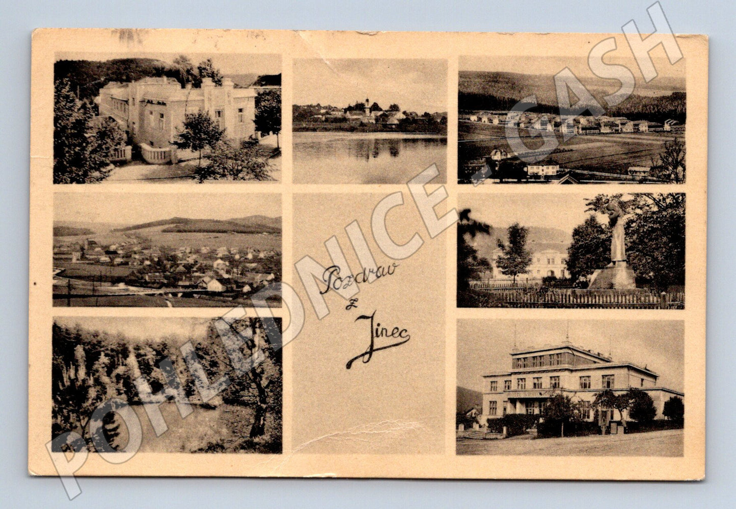 Pohlednice Pozdrav z Jinec více záběrů (M12649)