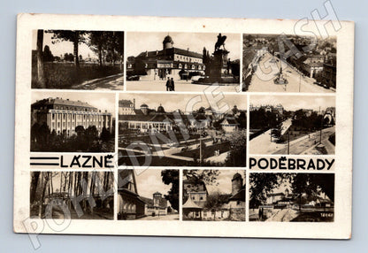 Pohlednice Poděbrady lázně koláž (M12657)